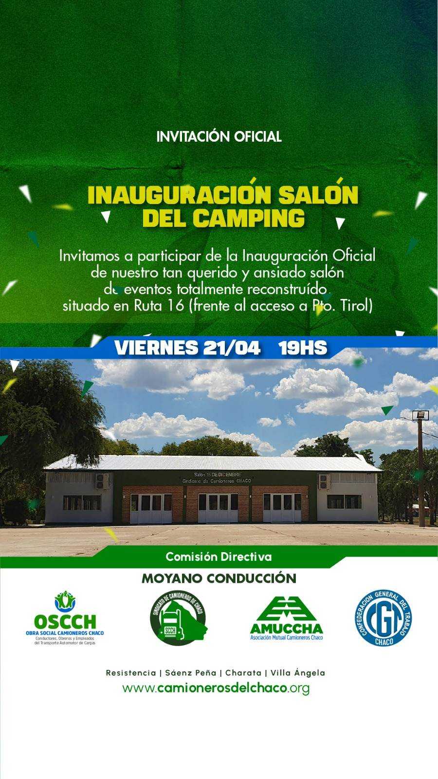 El Sindicato de Camioneros del Chaco inaugurar el sal n de