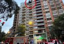 Trágico incendio: un joven murió tras saltar del balcón del piso 12