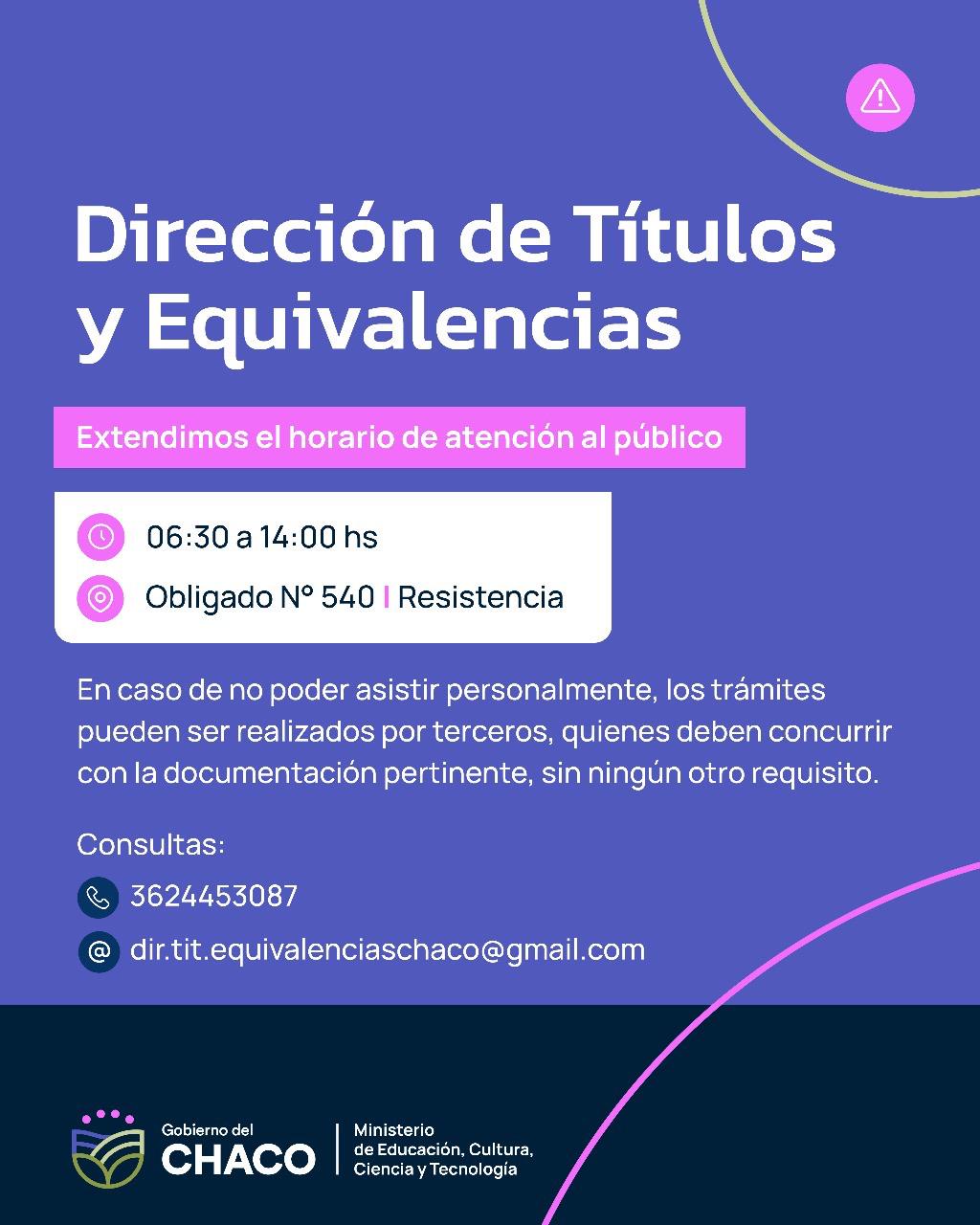 Educaci n la Direcci n de T tulos y Equivalencias extendi su