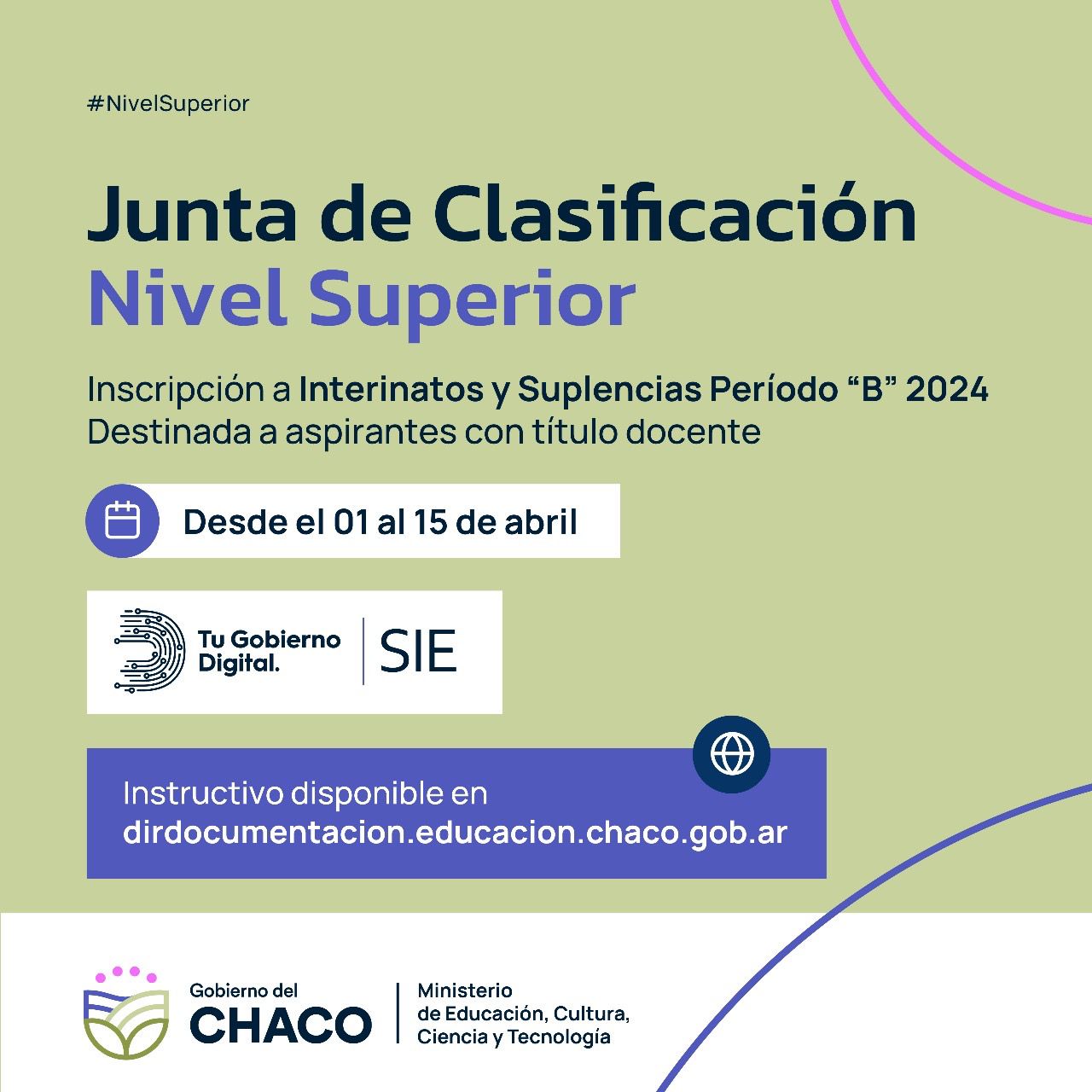 Educaci n Superior en abril abre inscripci n a interinatos y