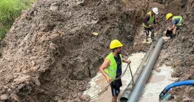 Resistencia: SAMEEP repara cañerías sobre la Ruta 11 y el Río Negro
