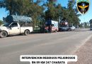 Caminera intervino a 3 camionetas por transportar residuos peligrosos con irregularidades