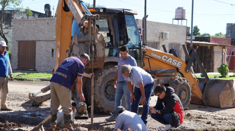 La Municipalidad de Barranqueras realiza un canal pluvial en las calles Don Orione y Colonizadores