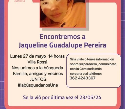 La Municipalidad de Barranqueras presente en la búsqueda de Jaqueline Pereira
