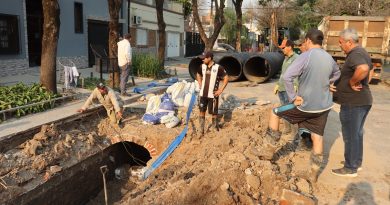 Trabajo integral de desagües y pavimentación en Pueyrredón del 600 al 700
