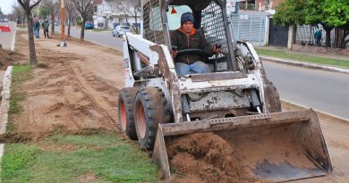 Mantienen en condiciones los parterres de las Avenidas Marconi y Sarmiento