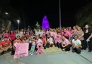 Para concientizar sobre el Cáncer de Mama, la estatua de Villa Monona se tiñó de Rosa