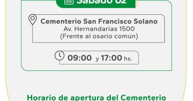 En el Cementerio Municipal de Resistencia se celebrarán dos misas por el día de los fieles difuntos