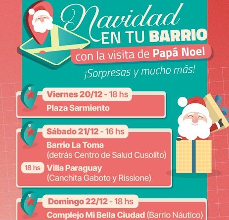 Papá Noel llega a los barrios de Barranqueras